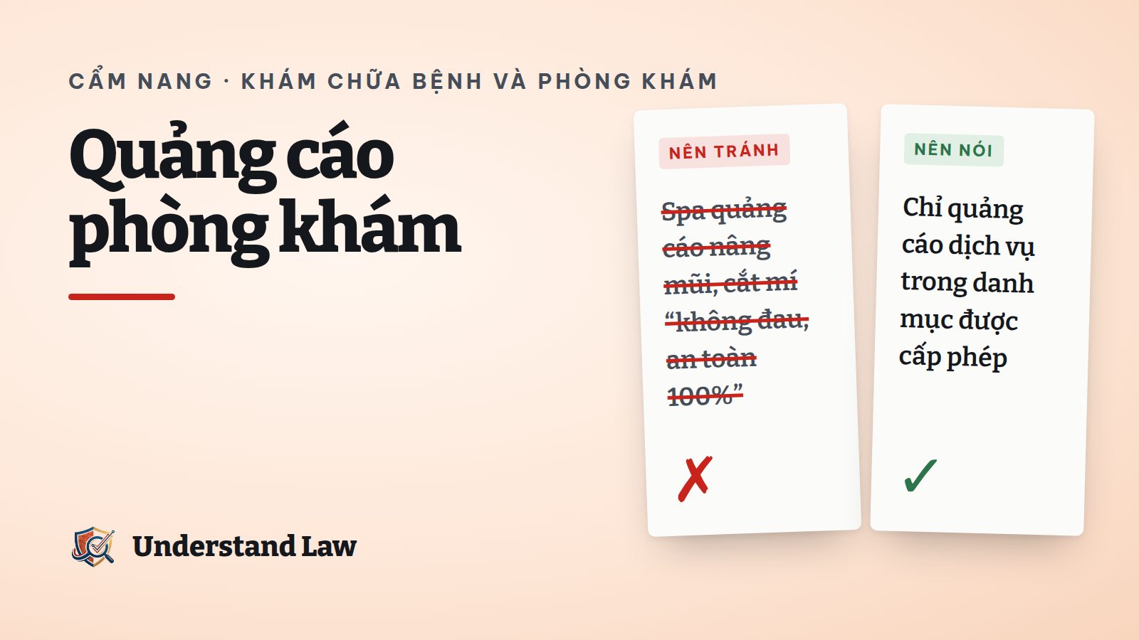 Quảng cáo spa với dịch vụ phẫu thuật bị khoanh đỏ