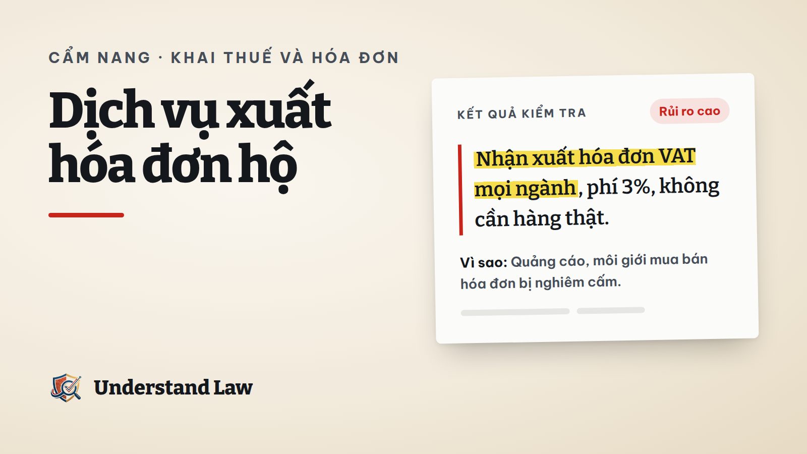 Bài đăng nhận xuất hóa đơn mọi ngành bị gạch bỏ
