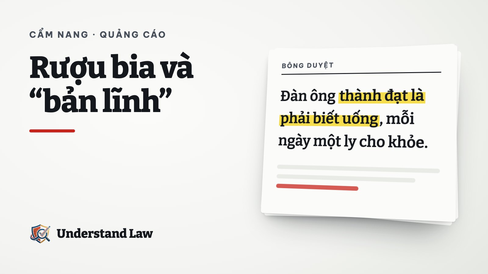 Tờ bông duyệt với câu gắn rượu bia với thành đạt bị bút đỏ đánh dấu