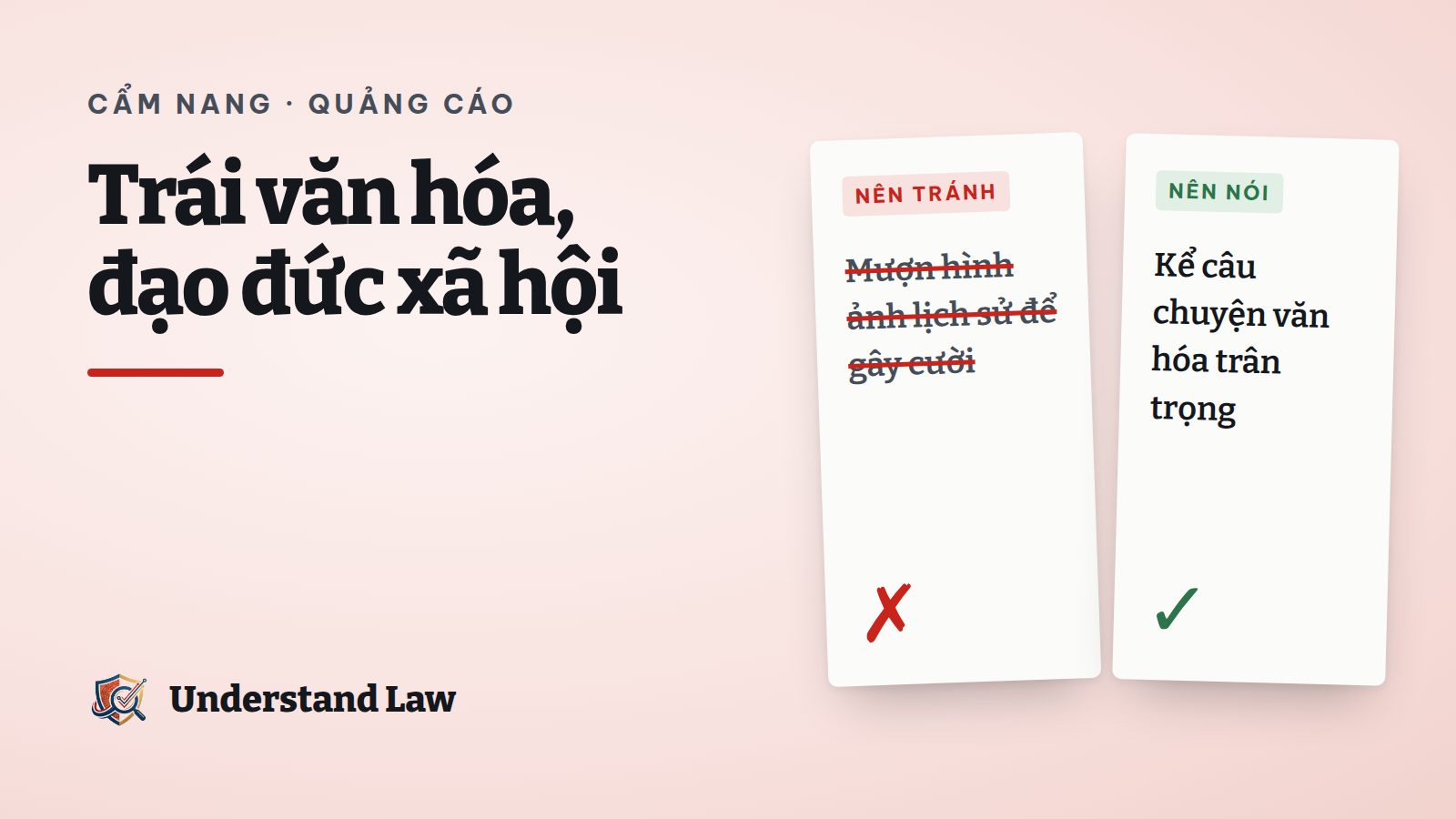 Hai thẻ so sánh ý tưởng quảng cáo nên tránh và nên dùng