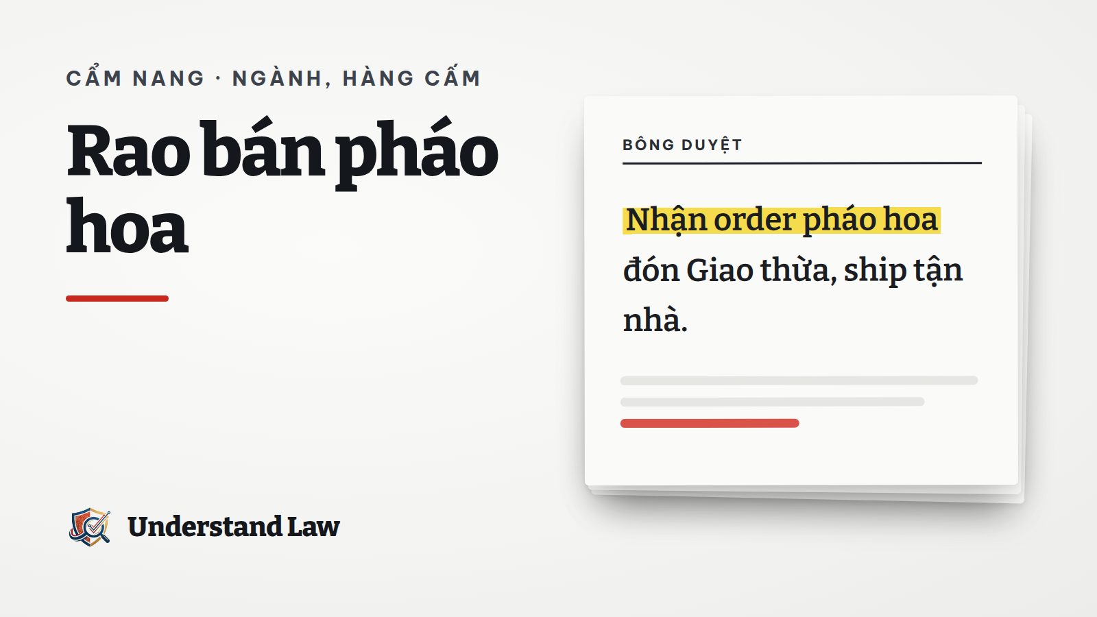 Tờ bông duyệt với câu nhận order pháo hoa đón giao thừa được tô vàng