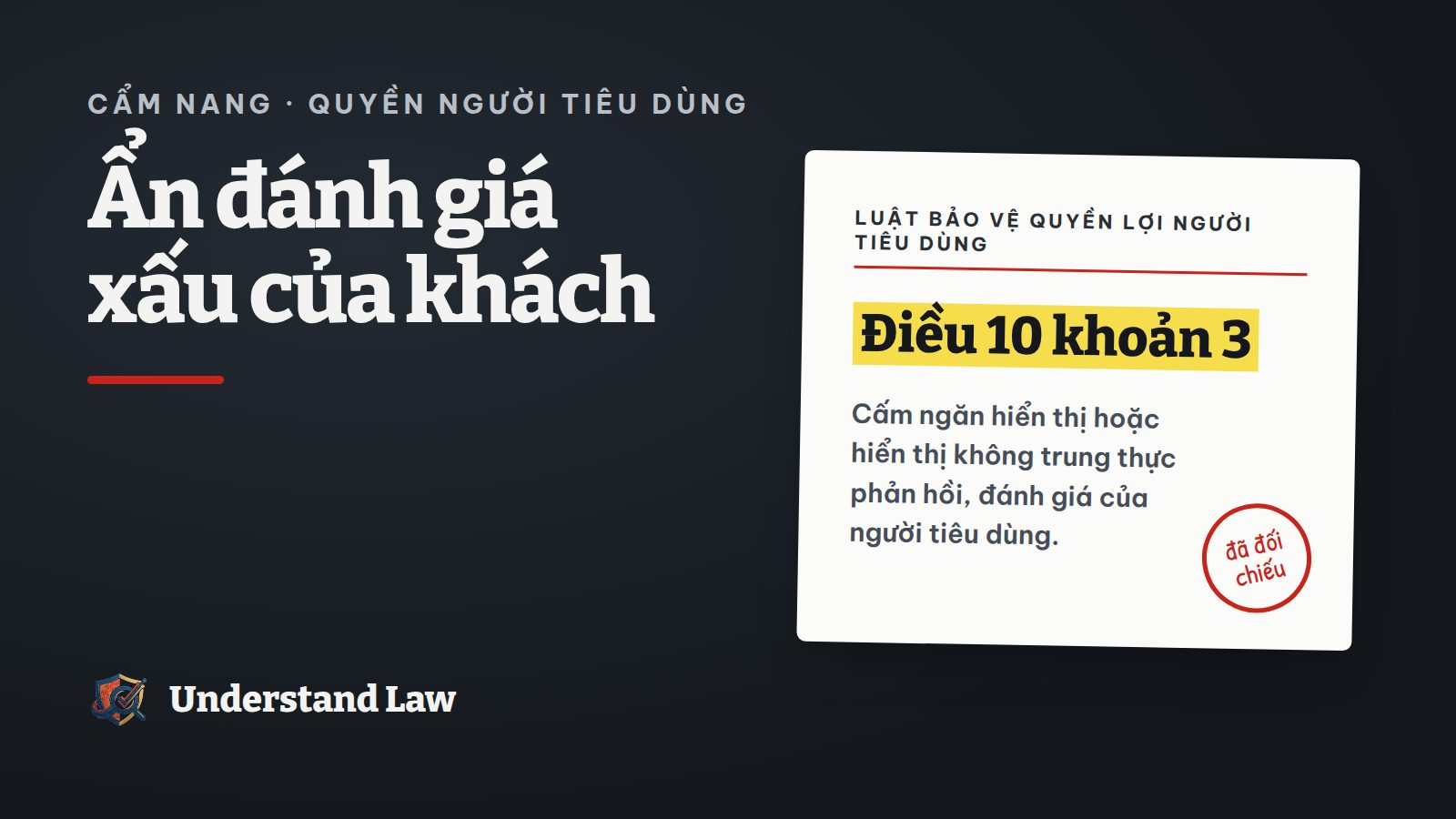 Thẻ trích Luật Bảo vệ quyền lợi người tiêu dùng về hiển thị đánh giá