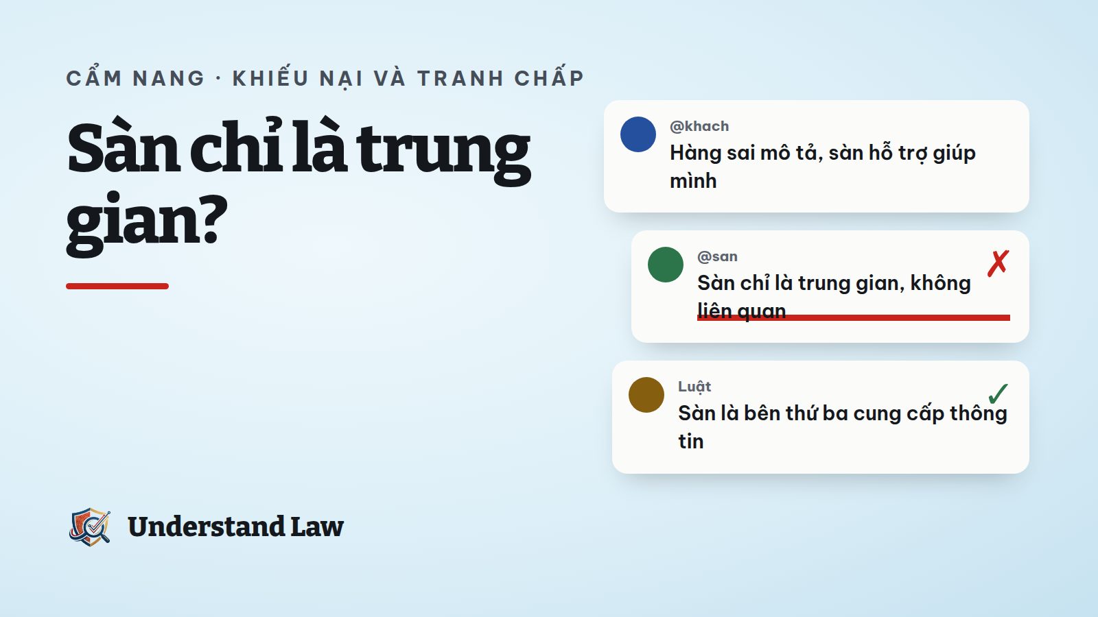 Ba bên: người mua, người bán và sàn ở giữa