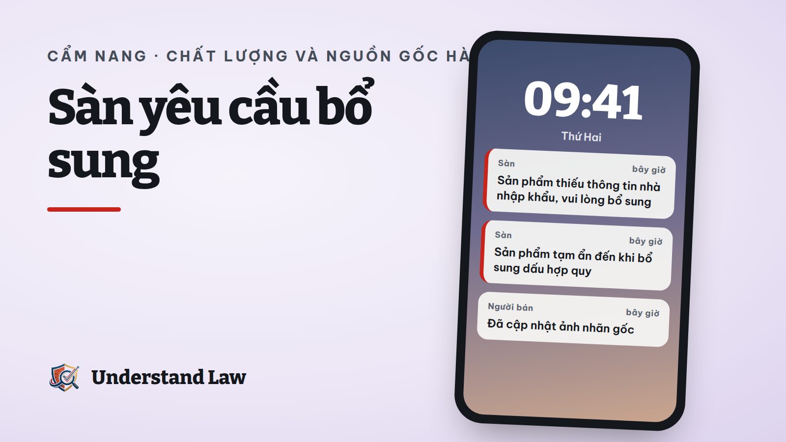 Sàn gửi yêu cầu bổ sung thông tin chất lượng cho người bán