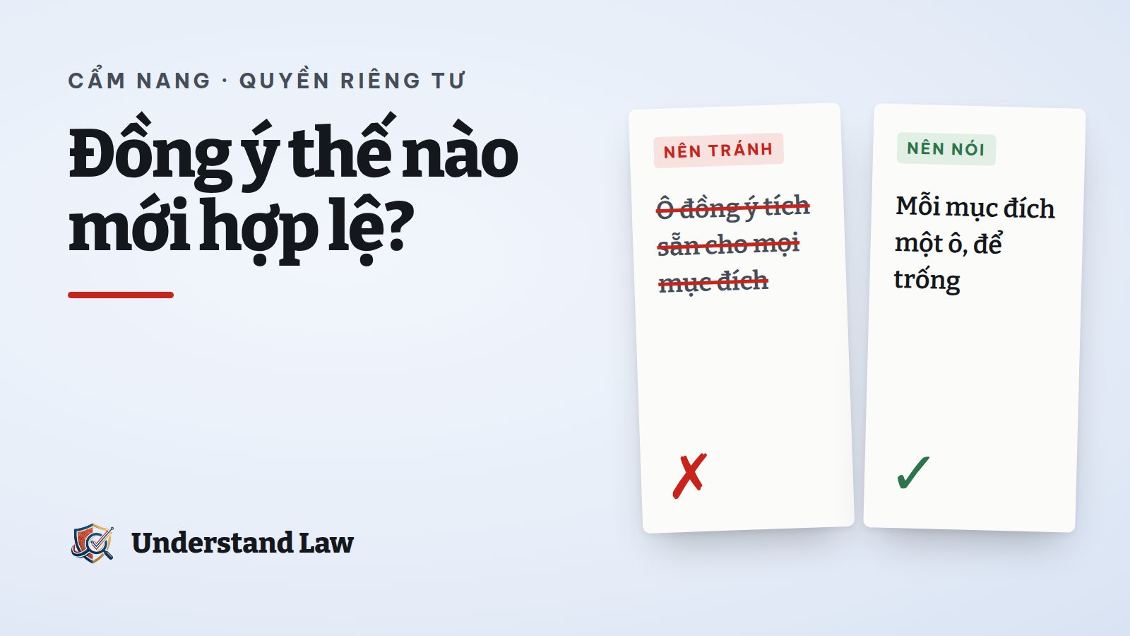 Hai thẻ so sánh cách xin đồng ý nên tránh và nên dùng
