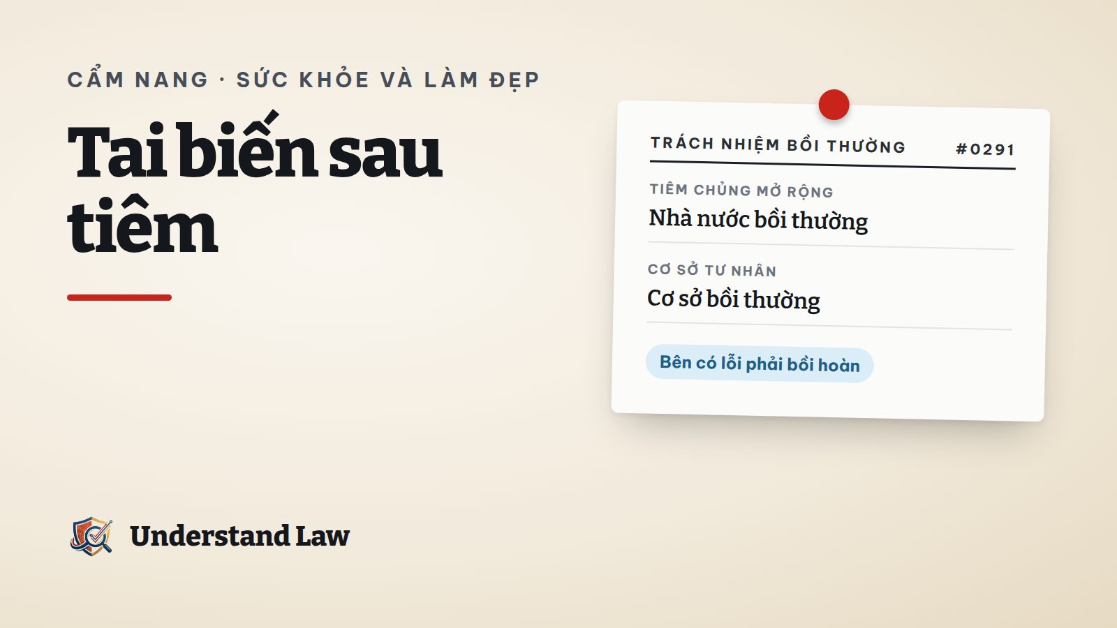 Sơ đồ trách nhiệm bồi thường khi tai biến tiêm chủng