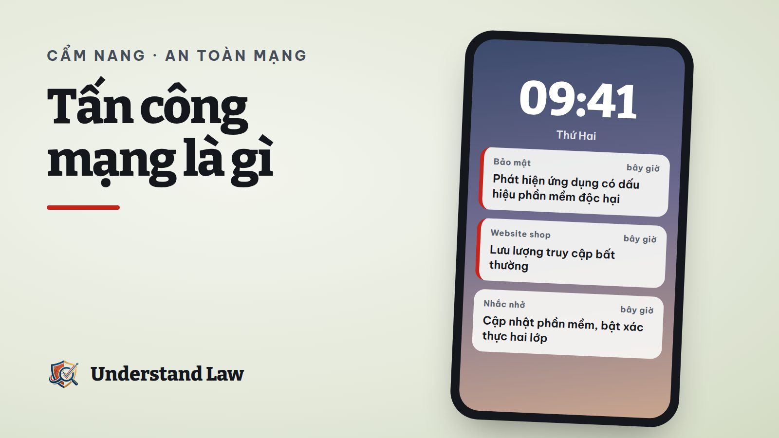 Màn hình điện thoại với các cảnh báo bảo mật về đăng nhập lạ và phần mềm độc hại