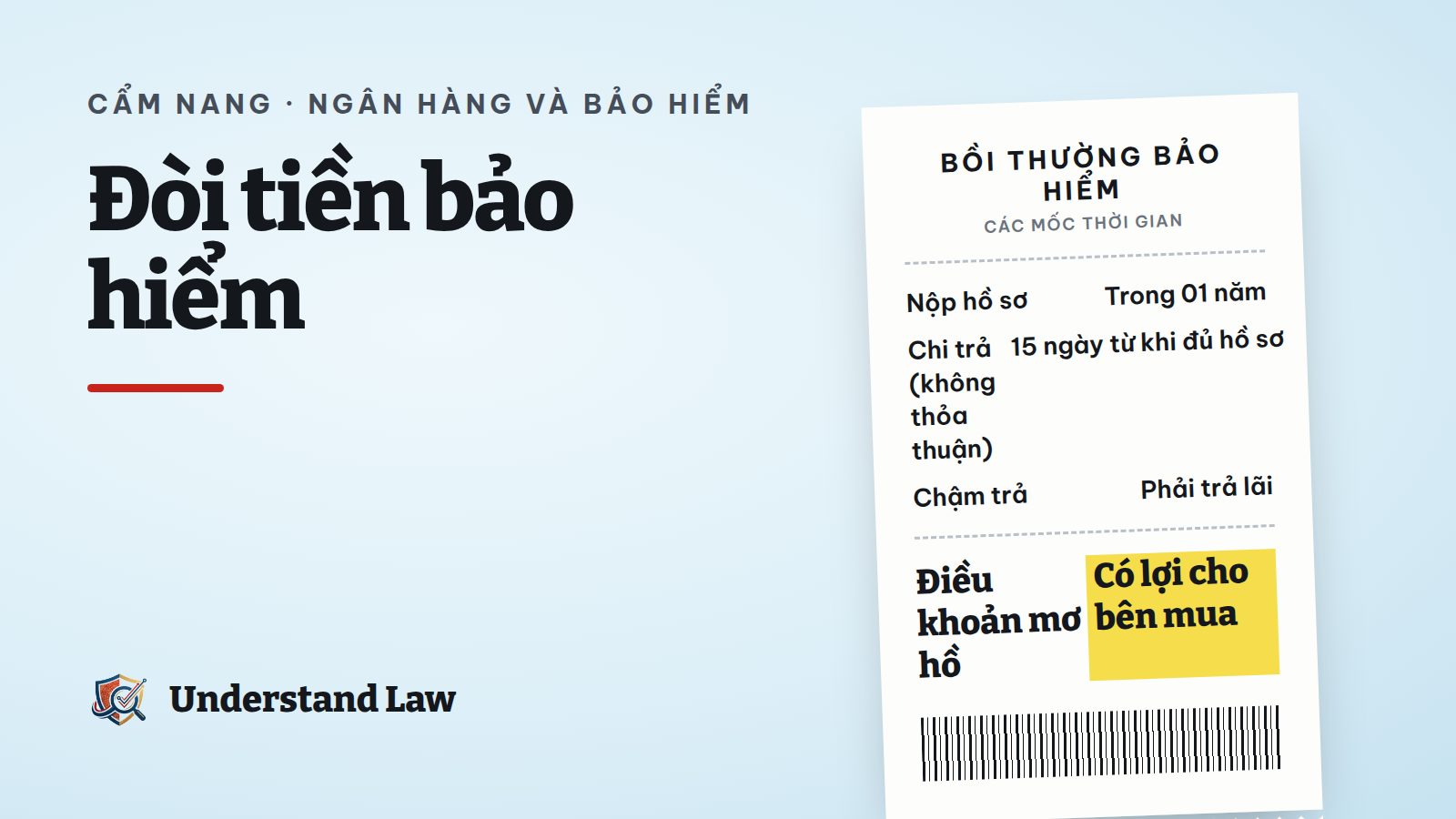 Hồ sơ yêu cầu bồi thường bảo hiểm cùng đồng hồ đếm ngày