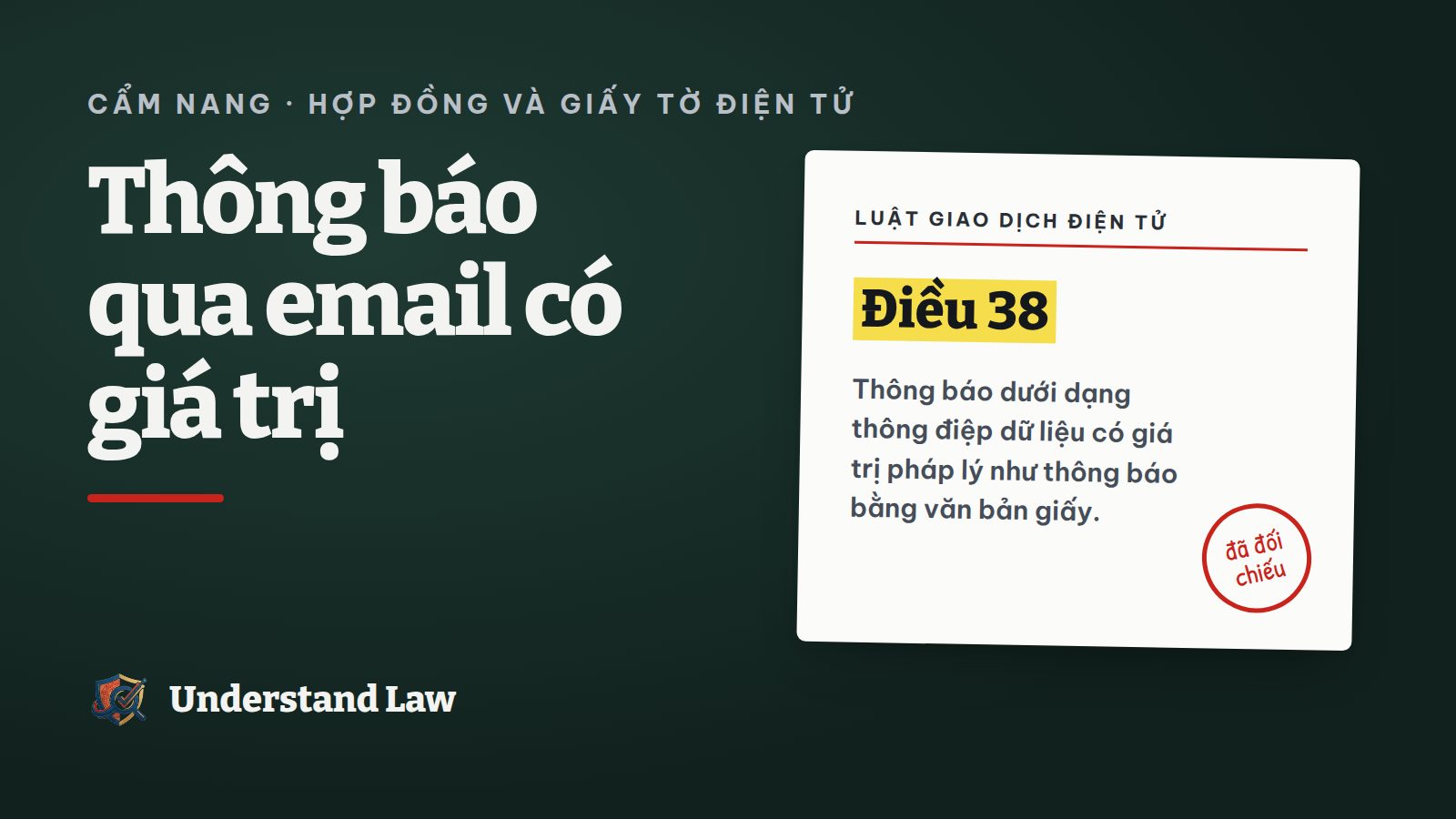 Thẻ trích Luật Giao dịch điện tử về giá trị pháp lý của thông báo dạng thông điệp dữ liệu