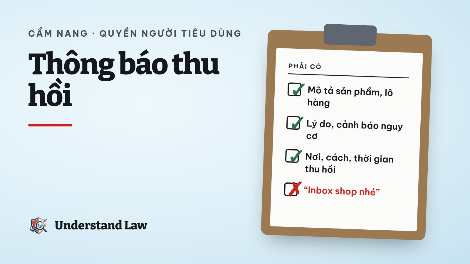 Mẫu thông báo thu hồi sản phẩm