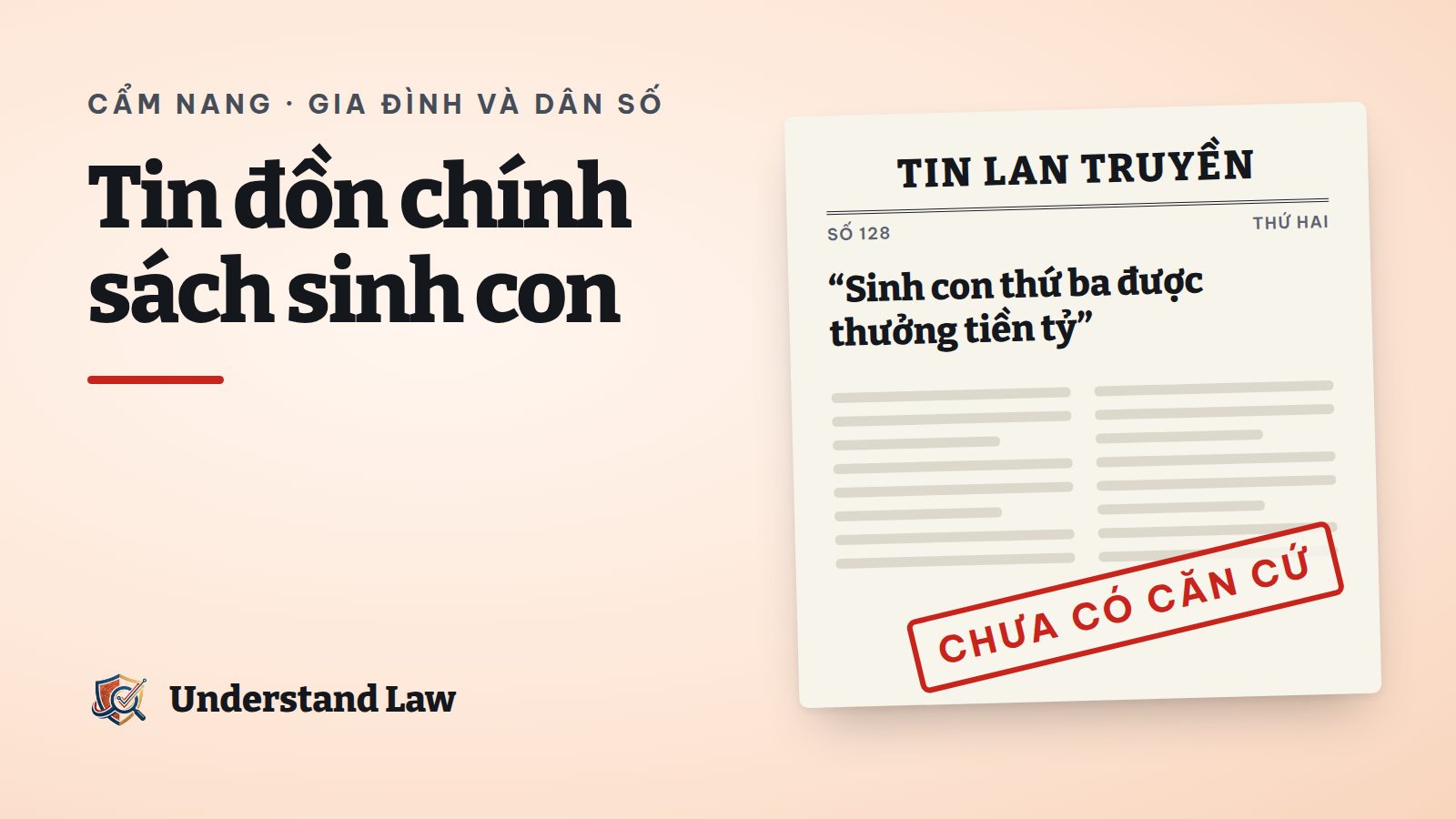 Tin đồn về chính sách sinh con bị gắn nhãn sai sự thật