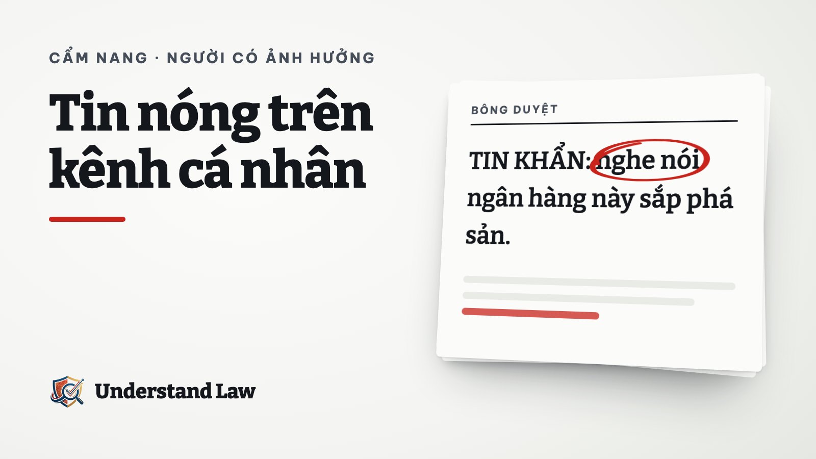 Tờ bông duyệt minh hoạ bài: Tin nóng trên kênh cá nhân