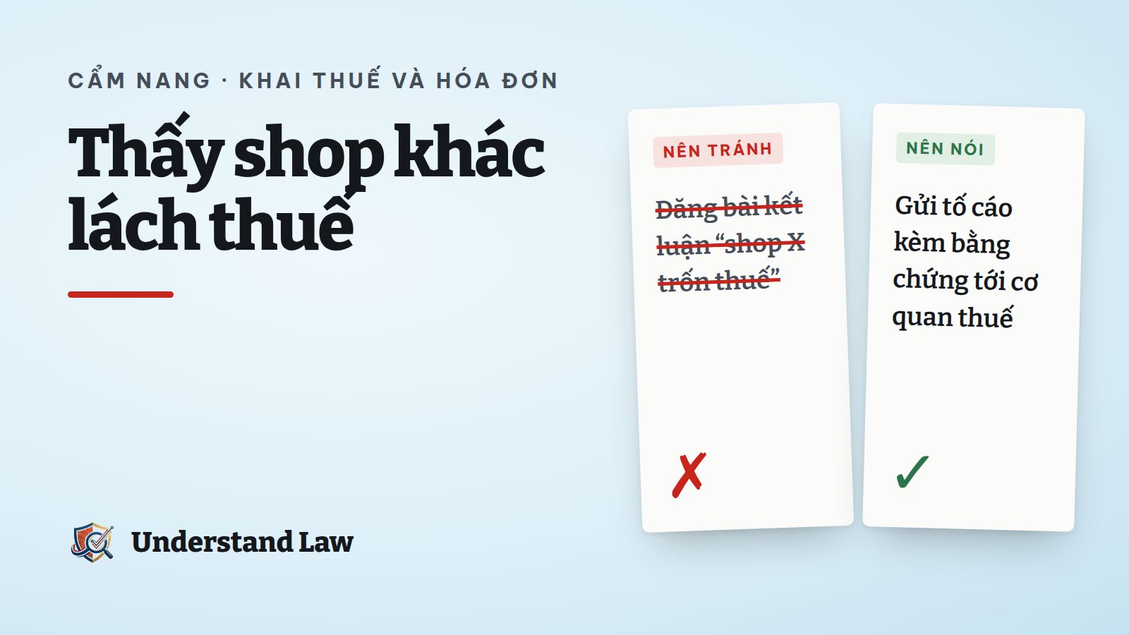 Đơn tố cáo gửi cơ quan thuế thay vì bài đăng bóc phốt
