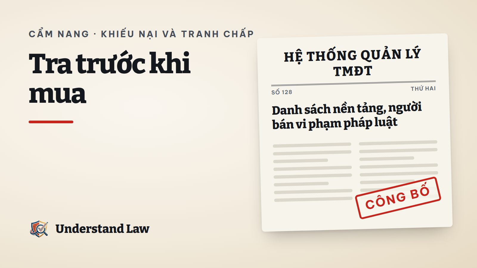 Ô tra cứu danh sách nền tảng thương mại điện tử vi phạm