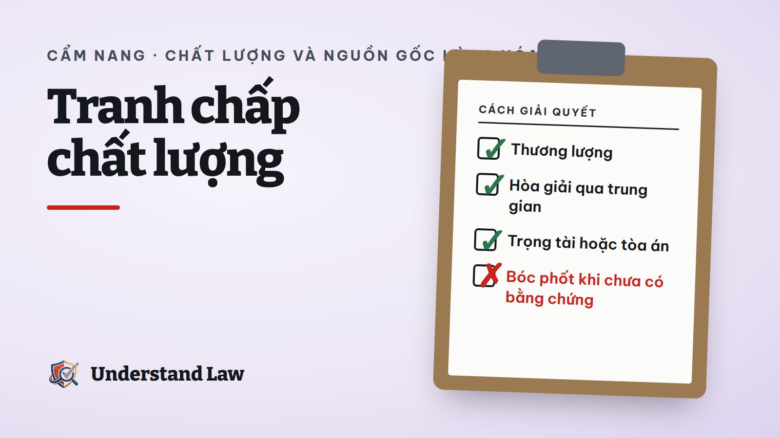 Bốn bậc giải quyết tranh chấp chất lượng