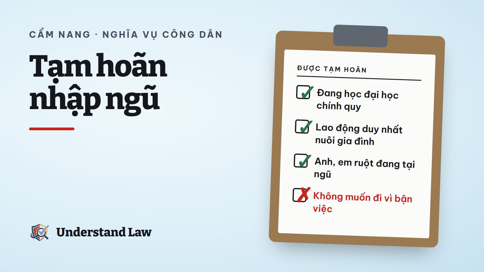 Giấy xác nhận sinh viên đặt cạnh lệnh gọi nhập ngũ
