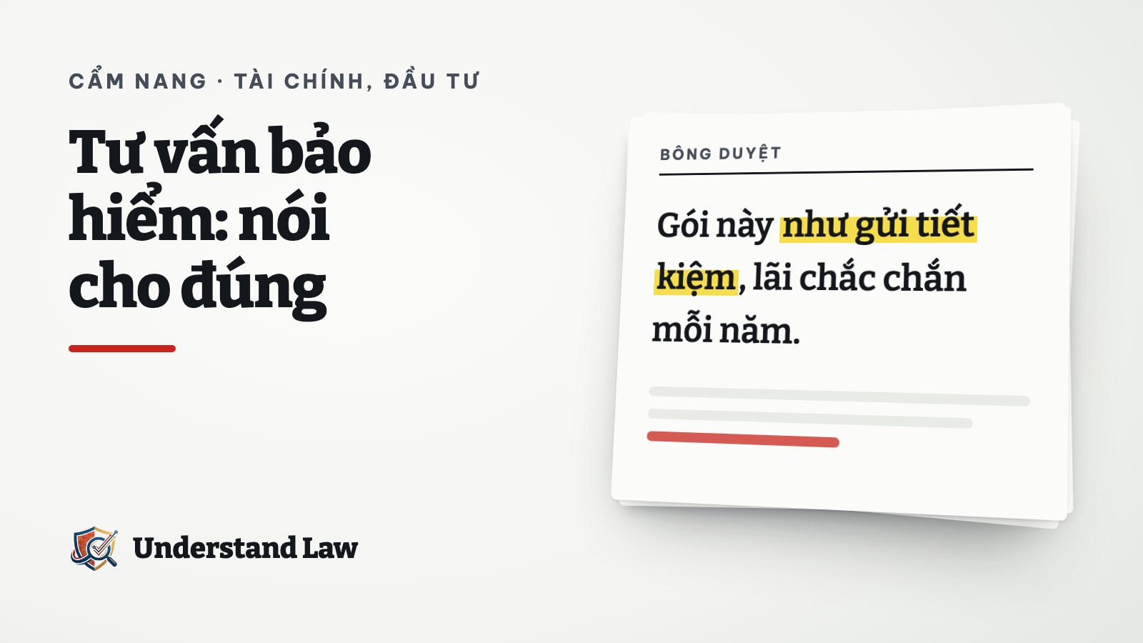 Tờ bông duyệt minh hoạ bài: Tư vấn bảo hiểm: nói cho đúng
