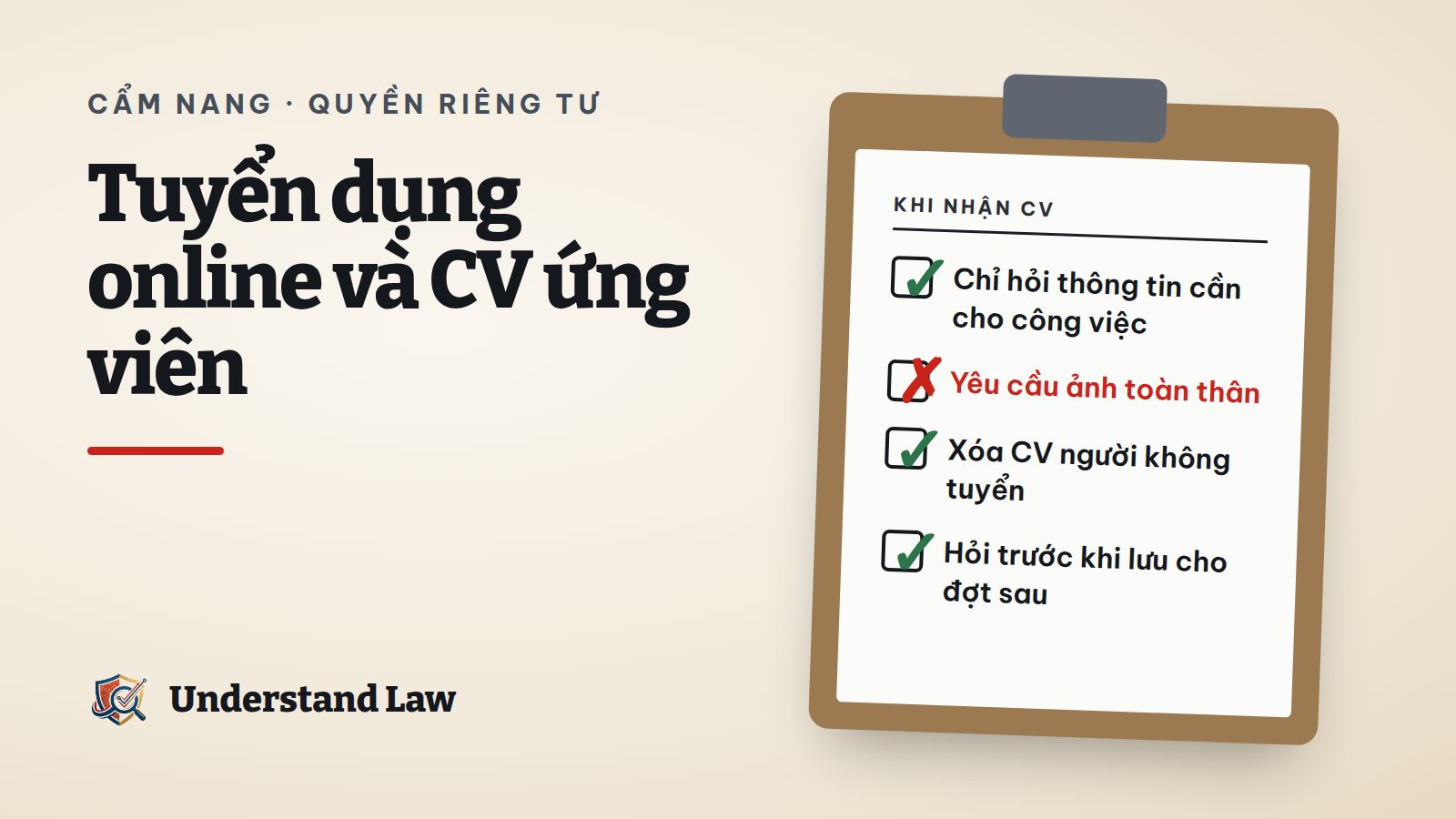 Bảng kiểm khi nhận CV tuyển cộng tác viên online