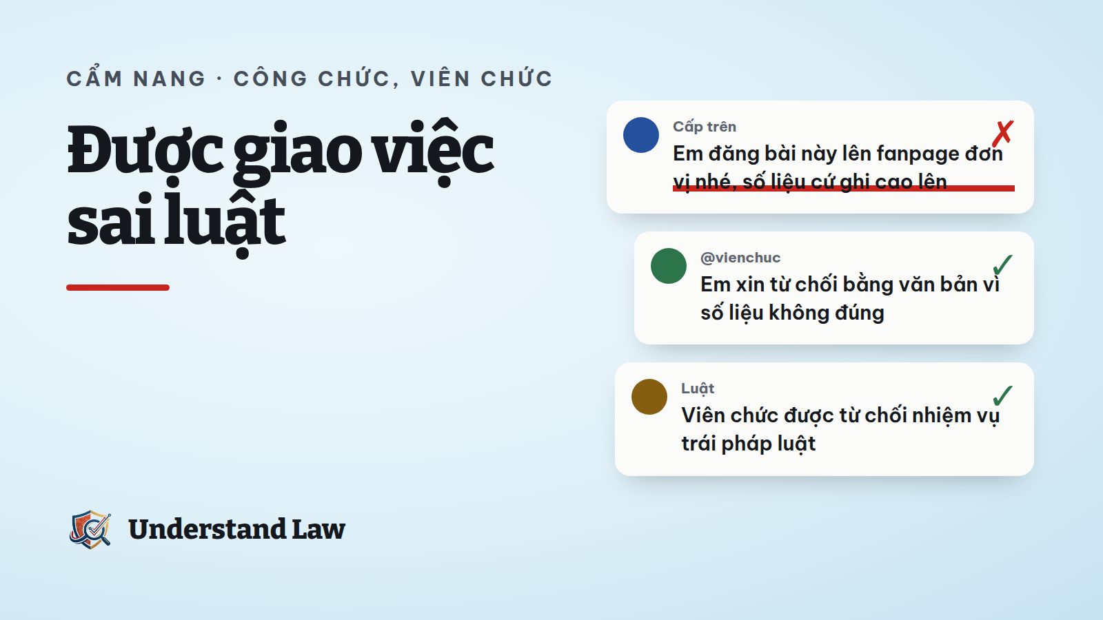 Văn bản từ chối nhiệm vụ trái pháp luật
