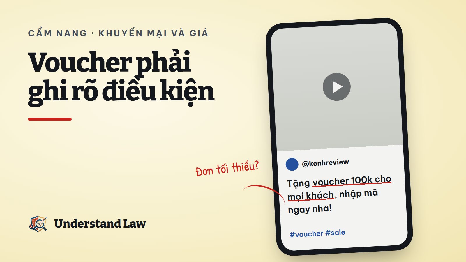 Khung điện thoại với câu tặng voucher 100k cho mọi khách